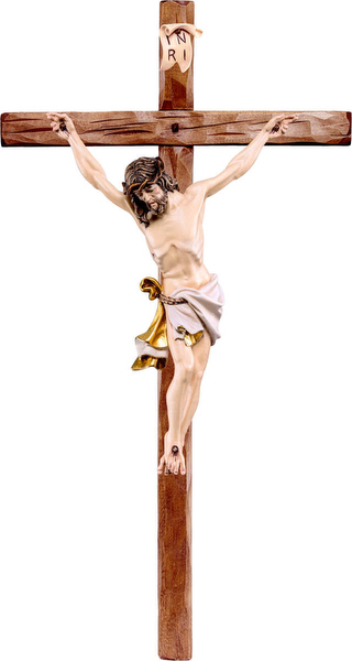 Alpenchristus weiss mit geradem Kreuz